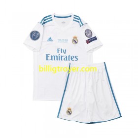 Billige Fotballdrakter Real Madrid 2017 Barn Retro Hjemmedraktsett Kortermet